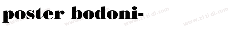 poster bodoni字体转换